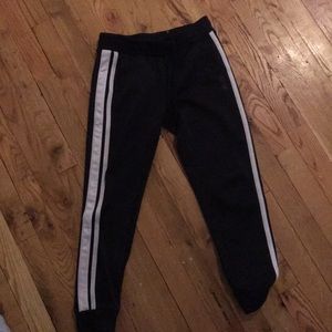 Black and white joggers